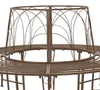 vidaXL Baumbank 8-Sitzanzahl Ø 160 x 89 cm Stahl Antikbraun Produktbild-Vorschau 5