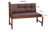 Cuscino per panca 120 x 50 x 40 marrone | cuscino per panca Anteprima dell’immagine prodotto 2