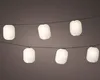 LED Solar Lichterkette Lampions 4,5m Nylon Weiß / Warmweiß Produktbild-Vorschau 2