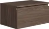 A single, dark brown wooden nightstand with a drawer is shown against a white background. Produktbild-Vorschau