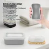 Silikon Seifendose mit Abtropfschicht, tragbare Soap Dish Produktbild-Vorschau 3
