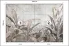 Muralo Vlies Fototapete BANANENBLÄTTER Ziegel Beton Vintage Produktbild-Vorschau 2