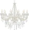 vidaXL Lampadario con perle bianche 12 prese E14 Anteprima dell’immagine prodotto 7