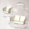 Wetterfestes 4-Personen Gartenmöbel-Set aus Polyrattan: Produktbild-Vorschau 3