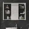 Badspiegelschrank Vicco Viola Weiß/Anthrazit 100 x 75 cm, Produktbild-Vorschau 5