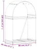 vidaXL Přístřešek na palivové dřevo hnědý 80x45x120 cm Náhled obrázku produktu 7