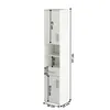 A white tall cabinet with dimensions indicated by measurement lines and text. Náhled obrázku produktu