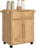 vidaXL Kuchyňský vozík vosk hnědý 72,5 x 45 x 80 cm masivní Náhled obrázku produktu 3