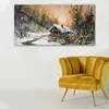Coloray Glasbild 140x70  Wandbild Glasbilder Deko Hütte im Produktbild-Vorschau 3