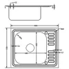 vidaXL Evier avec égouttoir Set argenté 600x500x155 mm Voir les images du produit 11