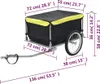 vidaXL Príves na bicykel čierno-žltý 65 kg Náhľad obrázku produktu 5