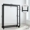 Stojan na drevo Keri s kolieskami 25x100x125, čierny kov Náhľad obrázku produktu 8