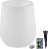 A white LED planter pot with a remote control and a ground stake. Náhled obrázku produktu