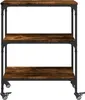 vidaXL Küchenwagen Räuchereiche 60x41x76 cm Holzwerkstoff Produktbild-Vorschau 7