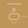 HORECA KAARSEN - theelichthouders, 100 stuks - brandduur 8 Productafbeelding-voorbeeld 4