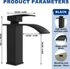 Product parameters and features of a black faucet. Produktbild-Vorschau