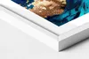 Flüssige Abstraktion mit Gold– Wandbild mit Rahmen – Produktbild-Vorschau 3