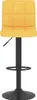 vidaXL Tabouret de bar 2 pcs. jaune moutarde Tissu Voir les images du produit 4
