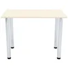 A simple table with a beige top and chrome legs, isolated on a white background. Náhľad obrázku produktu