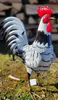 Hahn weiß Metallfigur groß 41cm Tierfigur Bauernhof Haus Produktbild-Vorschau 3