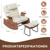 ProximaX Schaukelstuhl mit Hocker, Beige Cordstoff, Produktbild-Vorschau 7