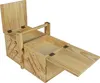 A wooden sewing box with its lid open and one of its drawers extended. Podgląd zdjęcia produktu