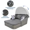 Sonneninsel, Gartenlounge Set, PE-Rattan mit verstellbarem Produktbild-Vorschau 5