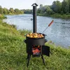 Utschak Ø44cm 2mm Stahl Feuerofen mit Abzugsrohr Produktbild-Vorschau 11