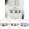 The Living Store Aufsatzwaschbecken Mehrfarbig Oval Produktbild-Vorschau 1