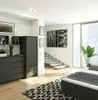 BDW, armadio 2 ante 2 cassetti, 180x60x51 cm, grafite Anteprima dell’immagine prodotto 3