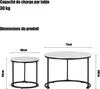 MODFU Tavolini da caffè Tavolino da caffè nidificante Set Anteprima dell’immagine prodotto 10