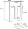 VCM Küchenschrank | Maße ca. H. 82 x B. 60 x. T. 46 cm | Produktbild-Vorschau 8