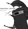 A black phone case is shown with black liquid splashes around it. Text describes the material and ease of cleaning. Anteprima dell’immagine prodotto