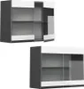 Two identical modern glass cabinets shown from a slightly elevated angle against a white background. Náhled obrázku produktu