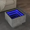 Möbel Beistelltisch mit LED Betongrau 40x40x30 cm Produktbild-Vorschau 1