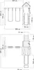 Diagrams showing the dimensions of a children's play structure. Produktbild-Vorschau