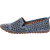 Gemini Damen Slipper Leder Mokassin floral Blumen Cutouts Produktbild-Vorschau 6