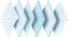A layered diagram illustrating the structure of a hygienic absorbent pad. Produktbild-Vorschau