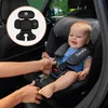 A baby is sitting in a car seat, being secured by an adult's hands. A close-up inset shows a black infant insert for the car seat. Podgląd zdjęcia produktu