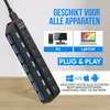 Strex USB 3.0 Hub - USB Splitter - 7 Poorten - 5Gbps - LED Productafbeelding-voorbeeld 6