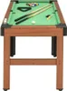 vidaXL Table de billard 4 pieds 122×61×76 cm Marron Voir les images du produit 10