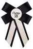 Geburtstagsschleife 11x17cm Happy 18 Ivory Schwarz Podgląd zdjęcia produktu