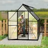 LZQ Gewächshaus Aluminium für den Garten, Mit 6 cm dickeres Produktbild-Vorschau 10