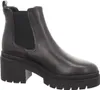 A single black leather chelsea boot with a chunky sole is shown against a white background. Produktbild-Vorschau