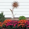 Regenmesser Bodenstecker Sonnenblumenform Metall - 110 cm - Produktbild-Vorschau 3