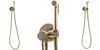 A gold bidet faucet set is displayed against a white background, with three separate views of the product. Anteprima dell’immagine prodotto