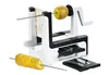 A potato spiralizer with a potato attached and a spiralized potato on a skewer. Produktbild-Vorschau