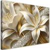 Leinwandbild Glamourlilien in Gold 60x40 Feeby Gold bild Produktbild-Vorschau 1