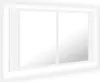 vidaXL Lustro łazienkowe LED szafka białe 80x12x45 cm Podgląd zdjęcia produktu 1