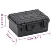 vidaXL Przenośna walizka transportowa czarna 24x19x11 cm PP Podgląd zdjęcia produktu 8